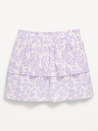 View large product image 4 of 4. Printed Crinkled Tiered Skirt for Girls