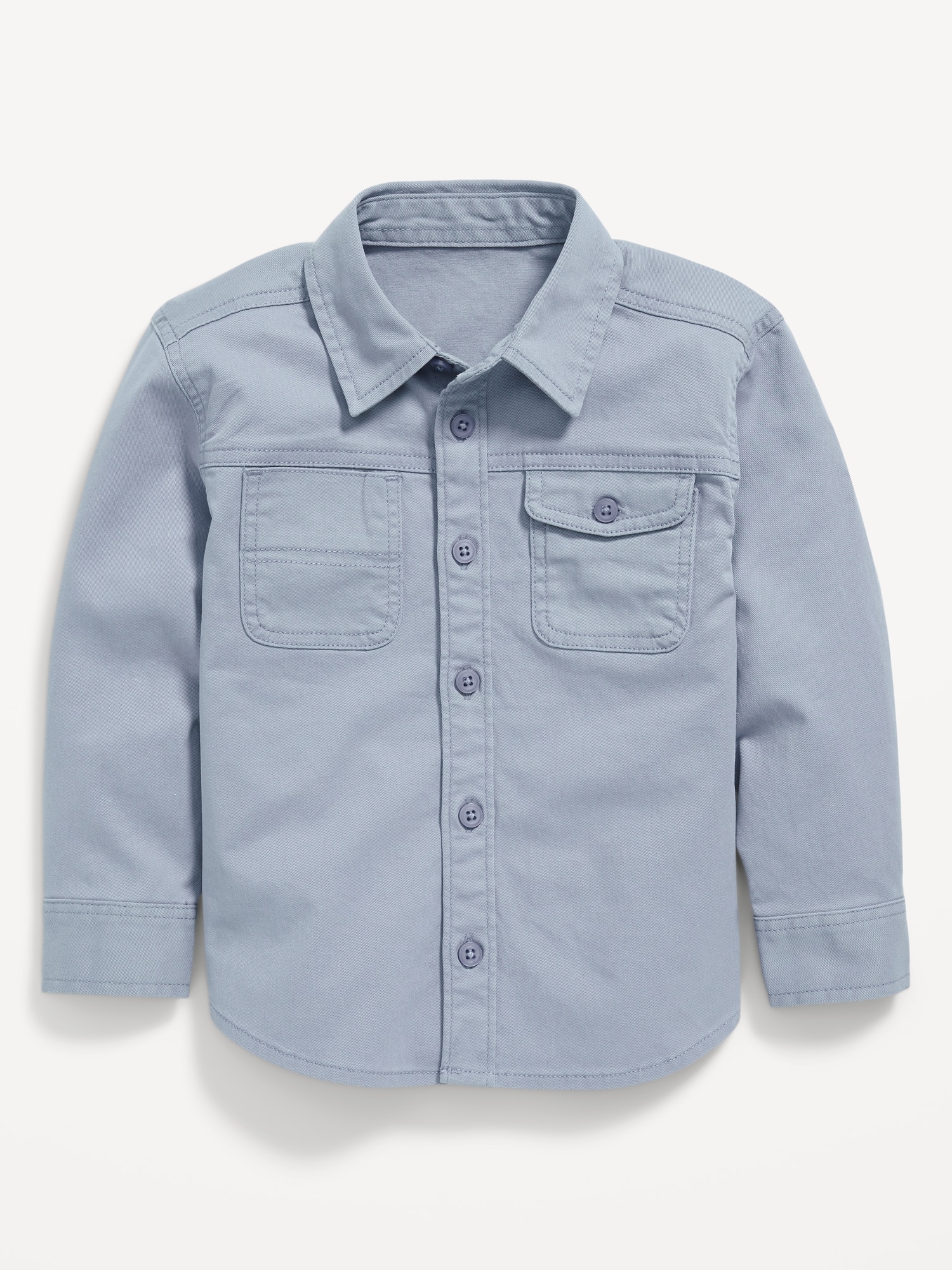 Long-Sleeve Utility Pocket Shirt for Toddler Boys