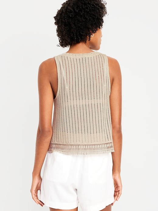 Image number 2 showing, Sleeveless Crochet Top