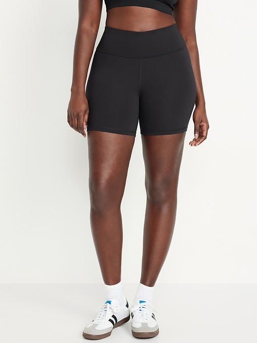 Image number 5 showing, High-Waisted PowerSoft Biker Shorts -- 6-inch inseam