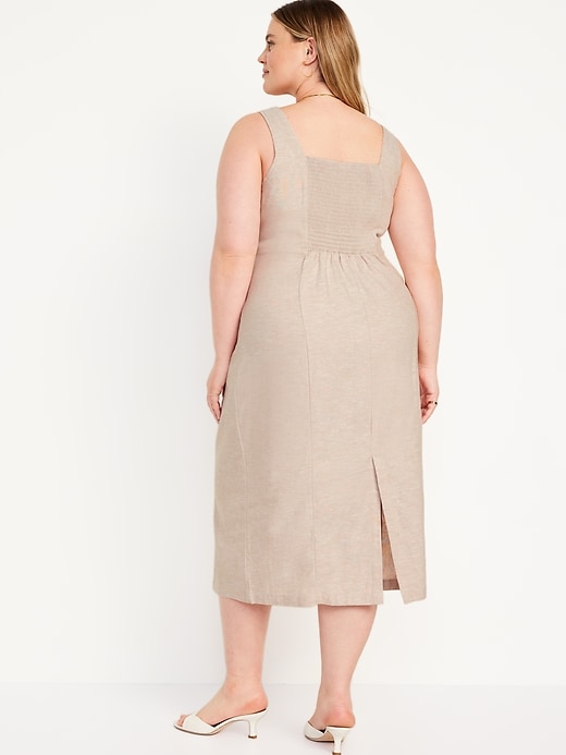 Image number 8 showing, Sleeveless Square-Neck Midi Dress