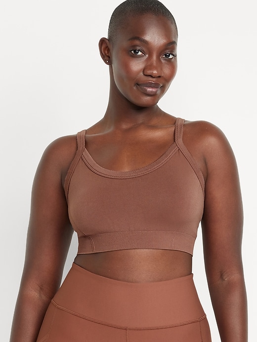 Image number 5 showing, Light Support Seamless Ribbed Sports Bra