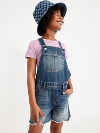 View large product image 3 of 4. Slouchy Straight Jean Shortalls for Girls