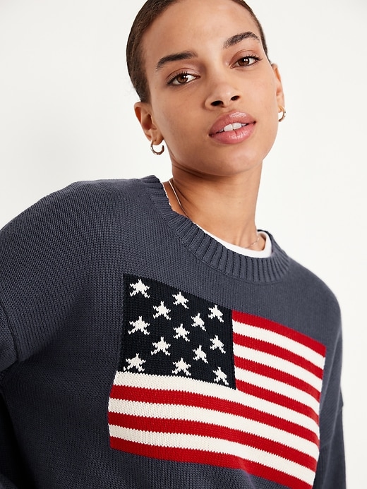 Image number 5 showing, Crew-Neck Flag Sweater