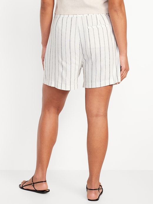 Image number 6 showing, Extra High-Waisted Taylor Trouser Shorts -- 5-inch inseam