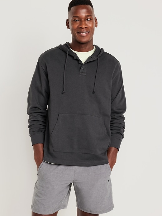 Image number 1 showing, French Terry Henley Hoodie