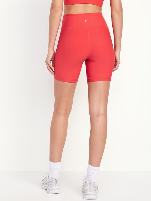Image number 2 showing, High-Waisted PowerSoft Biker Shorts -- 6-inch inseam