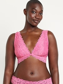View large product image 5 of 8. Lace Front-Close Bralette Top