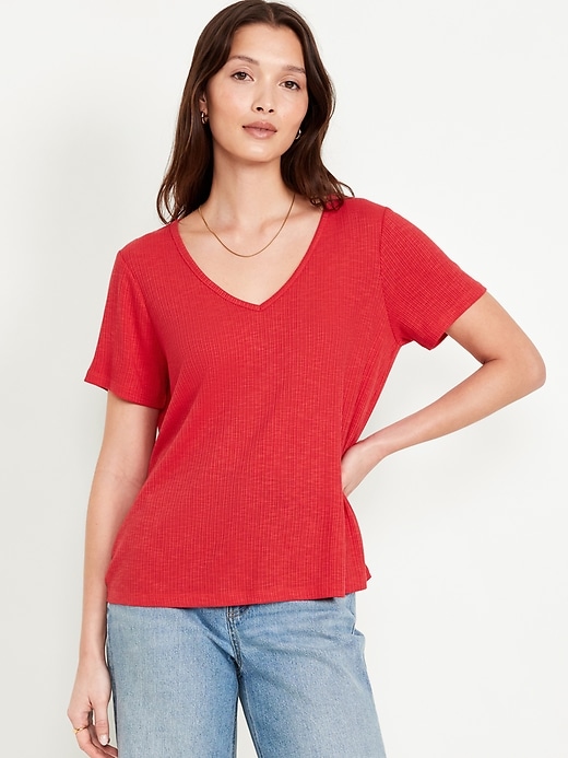 Image number 1 showing, Luxe Slub-Knit T-Shirt