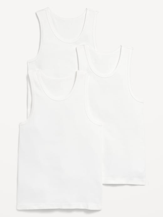 View large product image 1 of 1. Ribbed Tank Tops 3-Pack for Boys
