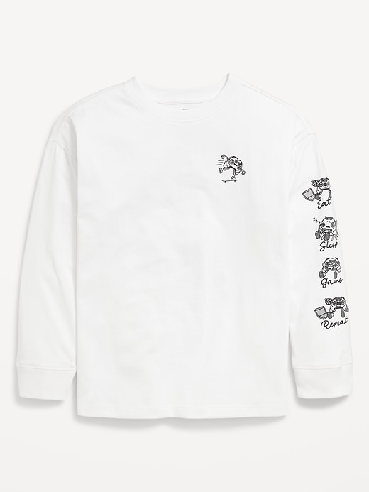 View large product image 2 of 3. Oversized Graphic Long-Sleeve T-Shirt for Boys