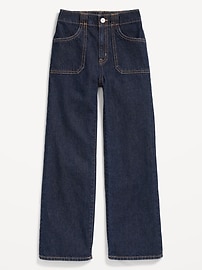 View large product image 4 of 5. High-Waisted Baggy Wide-Leg Jeans for Girls