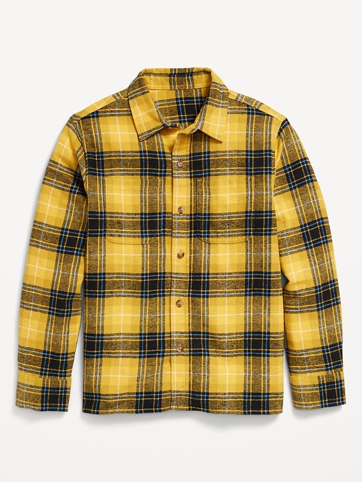 View large product image 2 of 3. Long-Sleeve Flannel Pocket Shirt for Boys