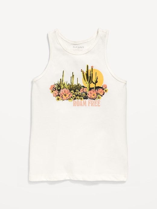 View large product image 1 of 1. Fitted Graphic Tank Top for Girls