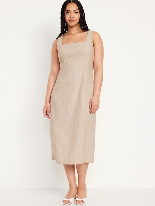 Image number 4 showing, Sleeveless Square-Neck Midi Dress