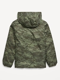 View large product image 3 of 4. Hooded Zip-Front Water-Resistant Jacket for Boys