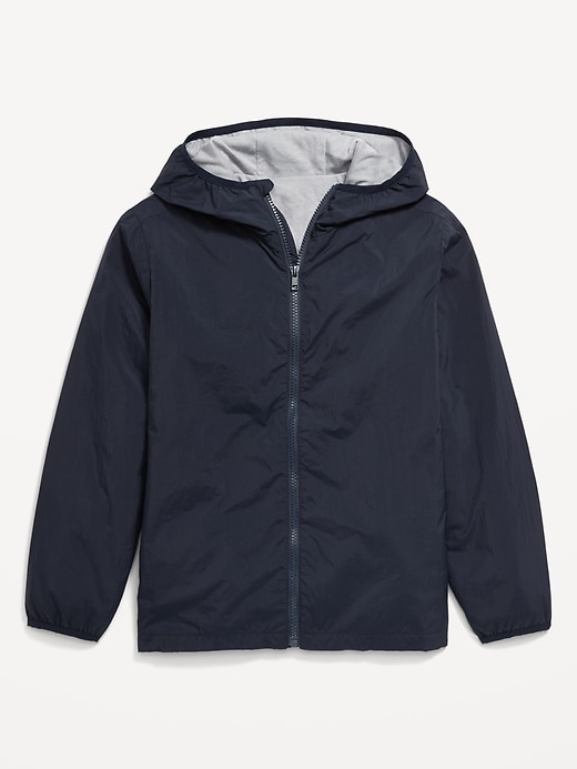 View large product image 2 of 4. Hooded Zip-Front Water-Resistant Jacket for Boys
