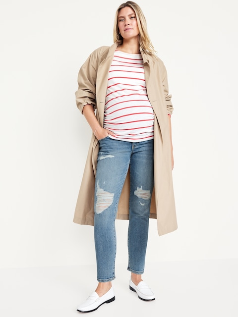 Maternity Full-Panel OG Straight Jeans - Dahlia