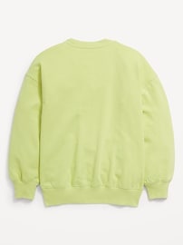 View large product image 4 of 4. Oversized Crew-Neck Graphic Tunic Sweatshirt for Girls