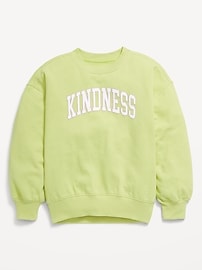 View large product image 3 of 4. Oversized Crew-Neck Graphic Tunic Sweatshirt for Girls