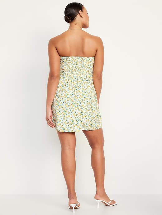 Image number 5 showing, Fit & Flare Linen-Blend Mini Dress