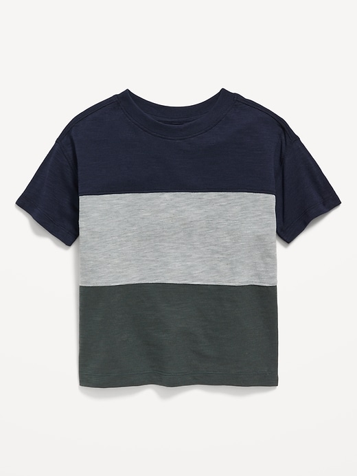 View large product image 1 of 1. Oversized Color-Block T-Shirt for Toddler Boys