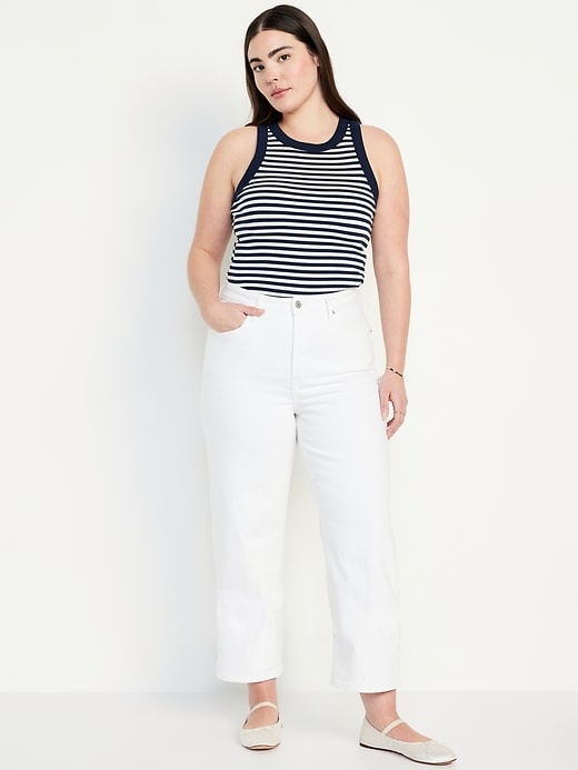 Image number 5 showing, Extra High-Waisted Wide-Leg Crop Jeans