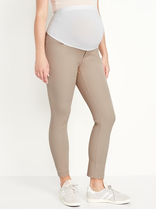 Image number 2 showing, Maternity Full-Panel Pixie Ankle Pants