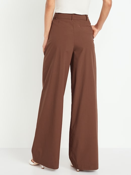 Image number 8 showing, Extra High-Waisted Poplin Super Wide-Leg Taylor Pants