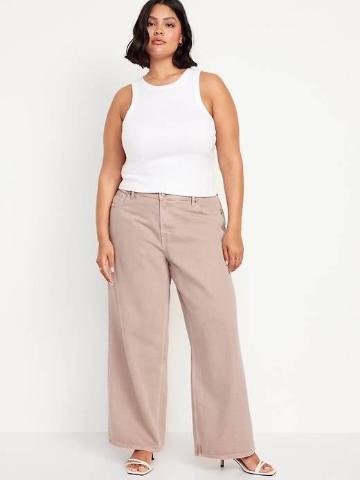 Image number 7 showing, Mid-Rise Baggy Wide-Leg Jeans