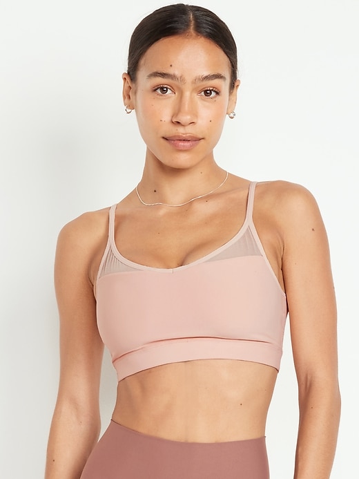 View large product image 1 of 8. Light Support PowerSoft Mesh-Back Sports Bra