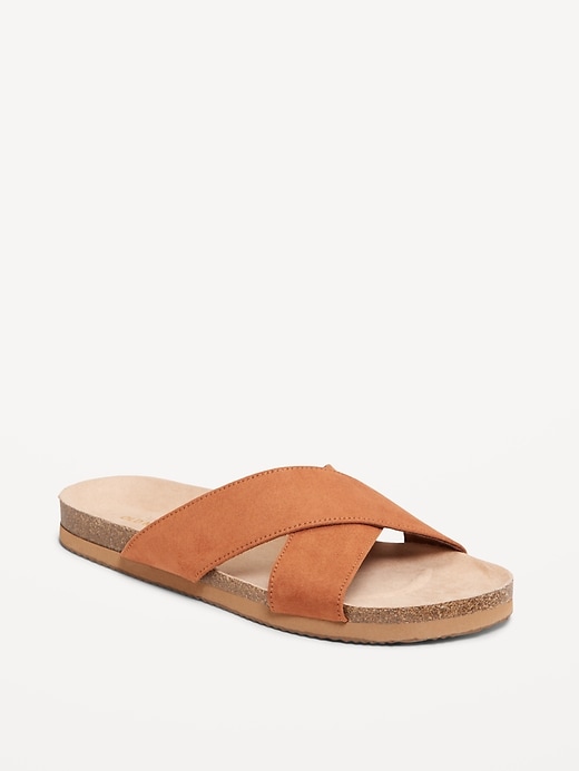 Image number 1 showing, Cross-Strap Cork Sandals