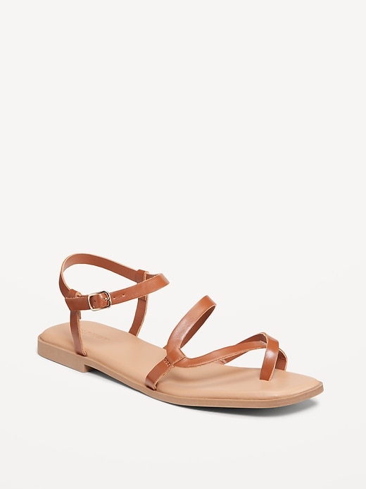 Image number 1 showing, Strappy Toe-Cross Sandal