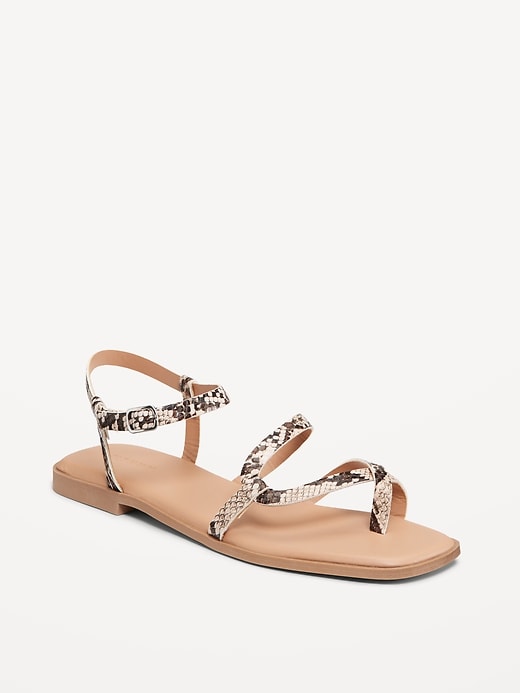 Image number 1 showing, Strappy Toe-Cross Sandal