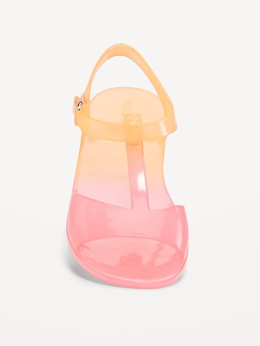 View large product image 2 of 4. Jelly T-Strap Sandals for Toddler Girls