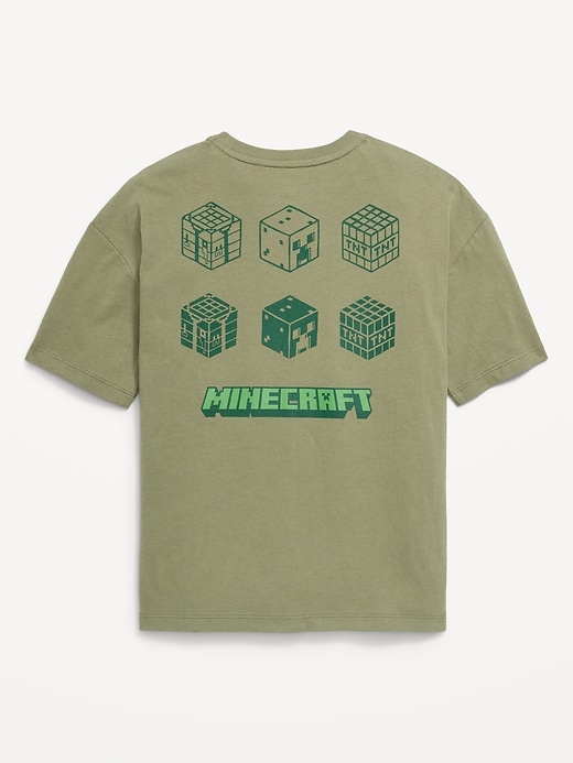 View large product image 2 of 2. Minecraft™ Oversized Gender-Neutral Graphic T-Shirt for Kids