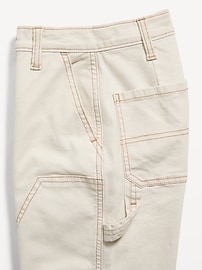 View large product image 5 of 5. Loose High-Waisted Carpenter Pants for Girls