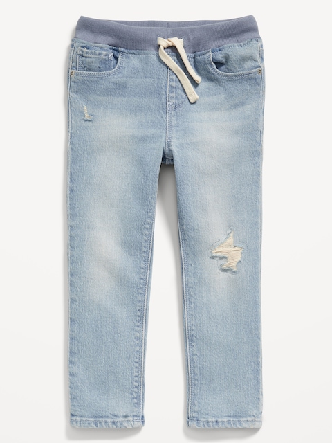 360° Stretch Pull-On Skinny Jeans for Toddler Boys - Light Wash