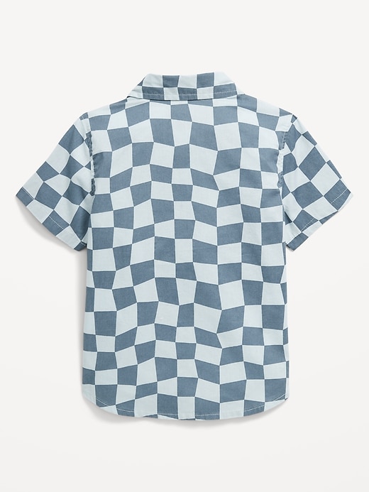View large product image 2 of 2. Printed Short-Sleeve Poplin Shirt for Toddler Boys