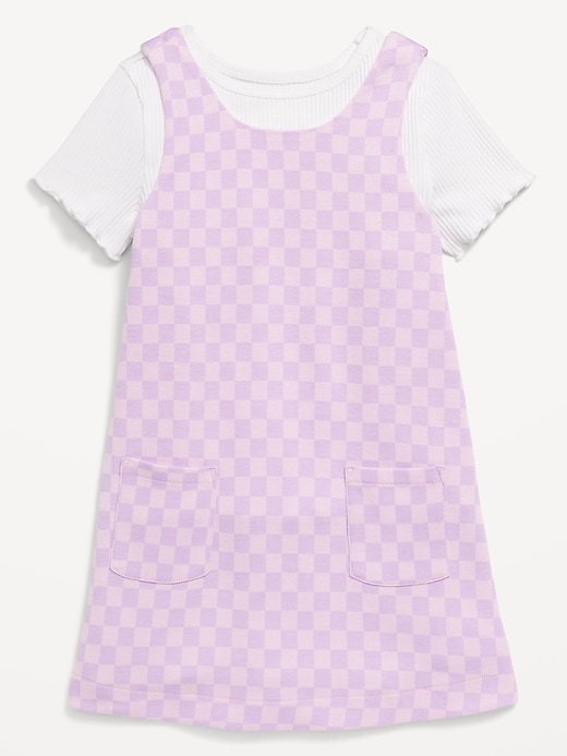 View large product image 1 of 2. Sleeveless Pocket Dress and T-Shirt Set for Toddler Girls