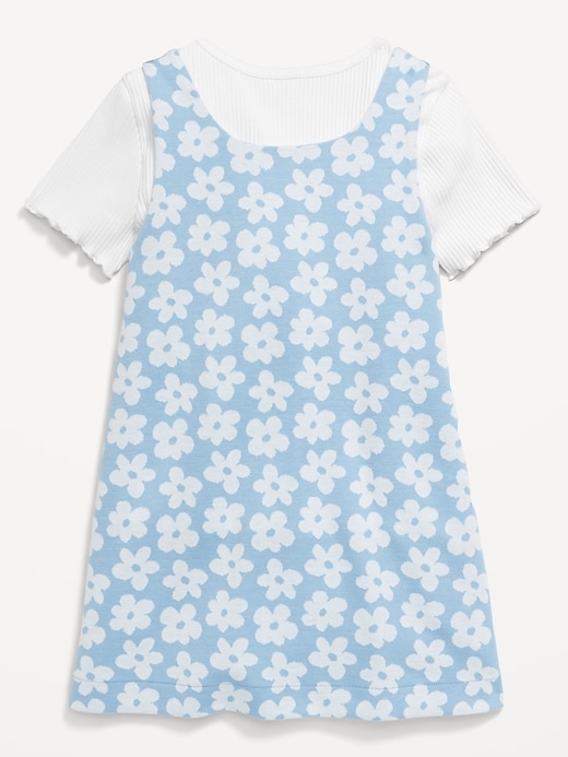 View large product image 2 of 4. Sleeveless Pocket Dress and T-Shirt Set for Toddler Girls