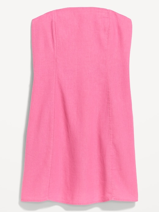 Image number 8 showing, Fit & Flare Linen-Blend Mini Dress