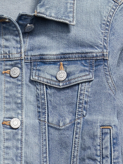 Image number 4 showing, Jean Trucker Jacket for Girls