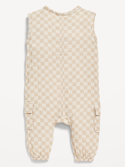 View large product image 2 of 2. Sleeveless Henley Jumpsuit for Baby