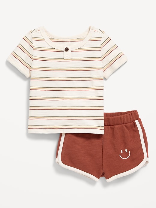 View large product image 1 of 2. Little Navy Organic-Cotton T-Shirt and Shorts Set for Baby