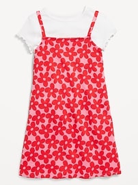 View large product image 3 of 4. Sleeveless Fit and Flare Dress and T-Shirt Set for Girls