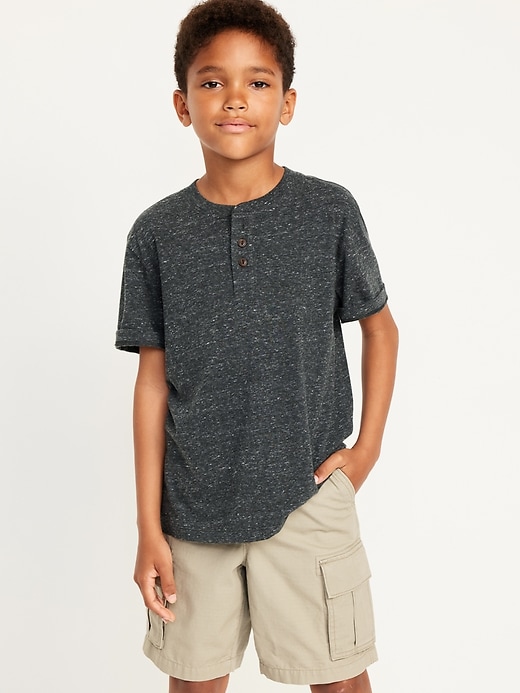 View large product image 1 of 3. Short-Sleeve Henley T-Shirt for Boys