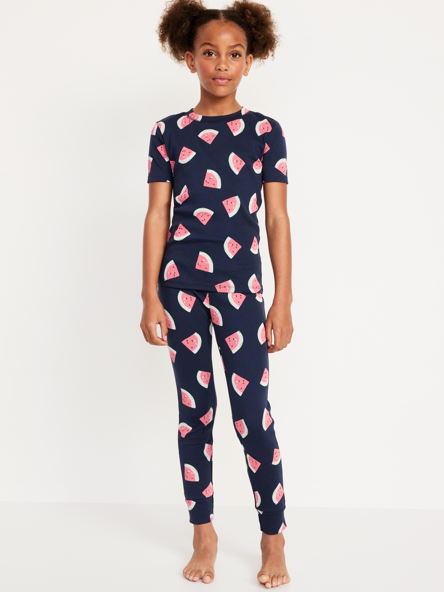 Printed Snug-Fit Pajama Set for Girls