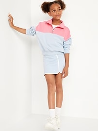 View large product image 3 of 5. High-Waisted Dynamic Fleece Skort for Girls