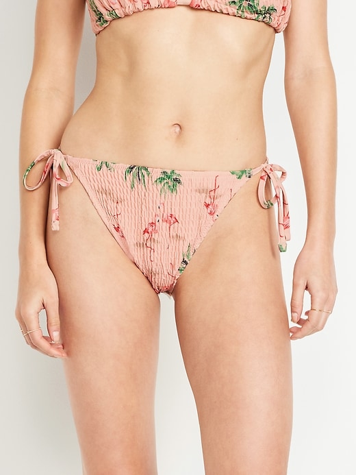 Image number 1 showing, Mid-Rise String Bikini Swim Bottoms